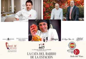 Paniego y los hermanos Echapresto, en la Cata de Haro